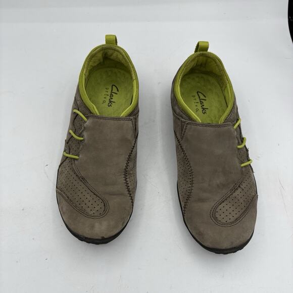 Clarks Privo Comfort Sneakers‎ Womens Size 6 Gray Green Trim Slip On Outdoor - Picture 4 of 10